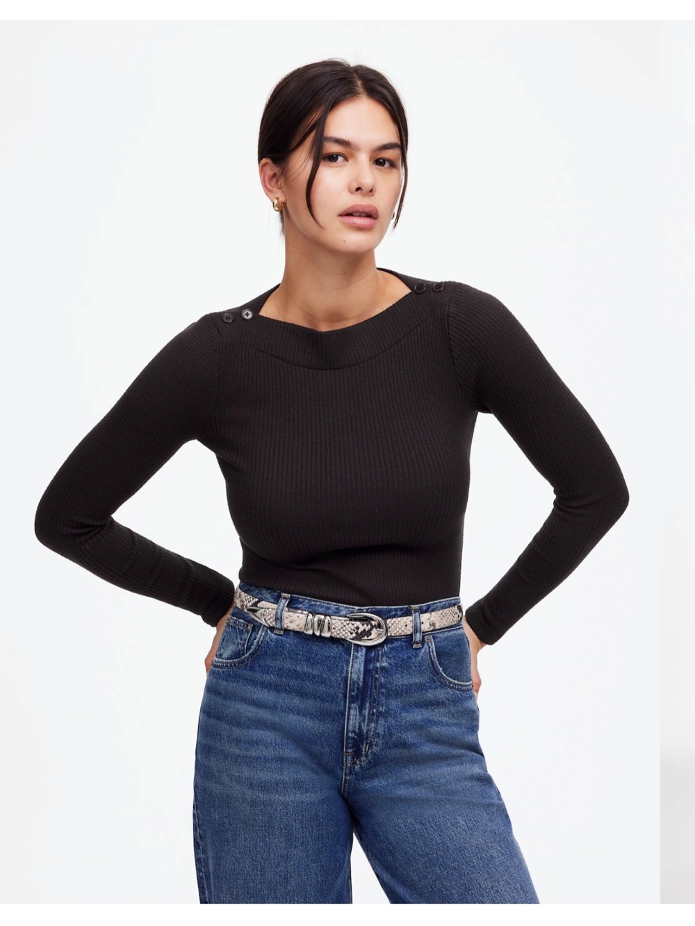 Boatneck Long-Sleeve Tee